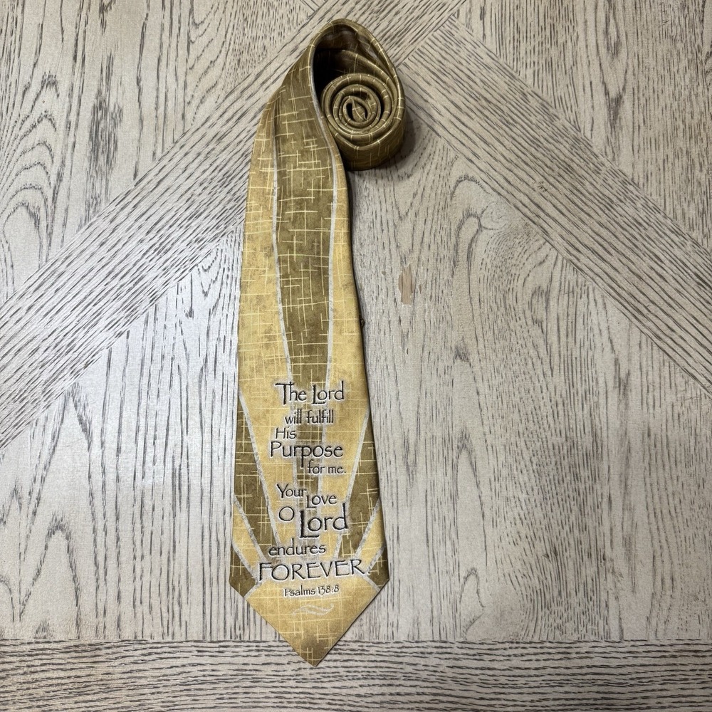 Eagles Wings Pastor‎ Religious 100% Silk Tie Psalms 138:8 God